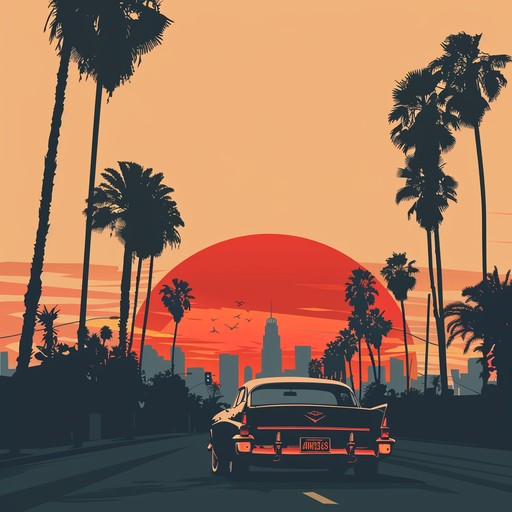 Imagine a smooth, leisurely drive down sunset boulevard in a classic convertible during the late 60s. The music captures the essence of freedom and the burgeoning cultural revolution, filled with jangly guitars and warm, vibrant tones that embody the era's optimistic spirit