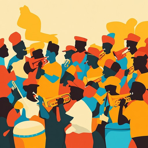 A lively instrumental piece that combines infectious afro cuban rhythms with vibrant horn sections. The song captures the essence of a joyful celebration on the streets of havana, featuring upbeat melodies and syncopated beats that invite listeners to dance.