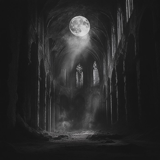 In a place suspended in time, the night is alive with the sounds of spectral murmurs. The cold, stone surroundings enhance the chilling whispers as they weave a tapestry of eerie tales, enveloping the listener in a blanket of darkness and unease.