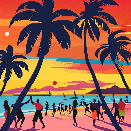 Imagine a sunlit beach party in the golden hour, where carefree laughter blends with pulsating rhythms. The crowd moves in unison under palm trees, with the ocean breeze carrying the delightful scent of summer. This track brings bright, lively tropical vibes that instantly uplift the soul and make you want to dance. The vibrant and dynamic energy will make any sunset unforgettable.