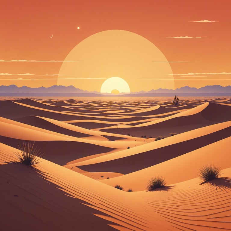 A spirited instrumental track that captures the essence of a vibrant sunrise in the middle eastern desert, blending traditional melodies with upbeat rhythms.