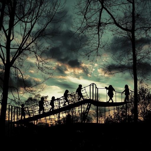 Imagine a whimsical yet slightly eerie playground where children embark on mysterious and fun filled adventures. This instrumental track combines playful melodies with edgy, spooky elements to create an enchanting yet mischievous atmosphere. Ideal for igniting children's imagination and curiosity without being overly frightening.