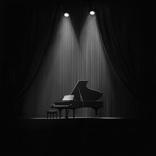 An instrumental piece where a hauntingly beautiful piano melody gracefully dances over a backdrop of rich dark cabaret elements, evoking feelings of inspiration amidst shadows. The composition blends melancholic undertones with uplifting progressions, leading the listener through a journey of introspection and hope.