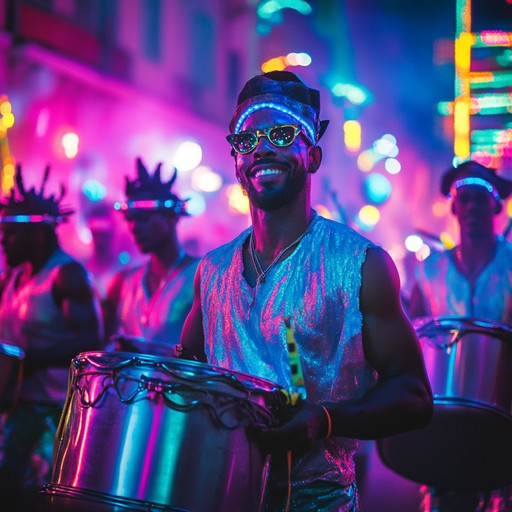 Feel the explosive energy of tropical rhythms meeting fire and intensity head on. This piece blends aggressive calypso beats with intense flair, capturing the essence of a caribbean carnival in full blast mode.