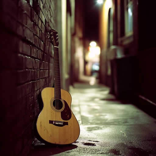 An instrumental bossa nova with soulful guitar capturing the solitude and brooding atmosphere of moonlit empty streets.
