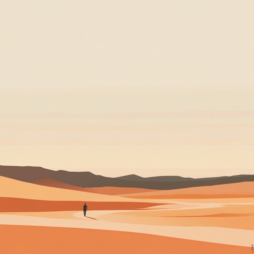 Immerse yourself in a soothing western instrumental that brings to life the stark beauty and desolation of desert sunsets and lonely trails. The acoustic guitar softly strums under the brilliant orange sky, painting a picture of solitude, reflection, and the endless open horizon.