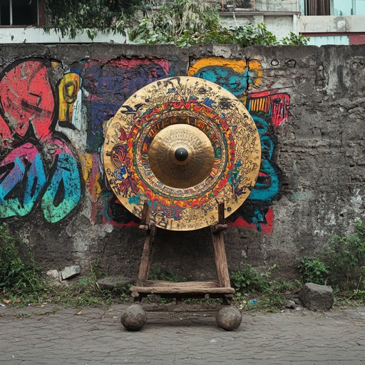 An innovative track that seamlessly integrates the raw energy of grime with the shimmering resonance of gamelan instruments, crafting a sound that is both edgy and hypnotic, taking listeners on a sonic journey from london's streets to indonesia's islands.