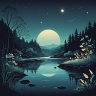 soft synth chords dance with serene night whispers