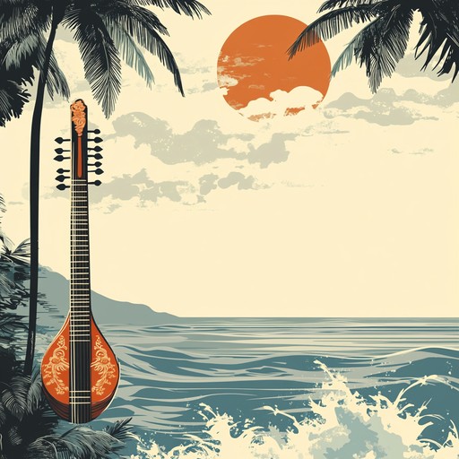 An instrumental reggae track that fuses traditional reggae rhythms with captivating melodies from exotic instruments like the sitar and marimba, creating an enchanting atmosphere that evokes images of serene island landscapes and sunsets