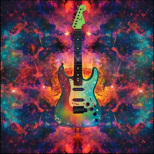 Explore cosmic dimensions with a longing undertone, driven by ethereal tones and soulful, vibrant electric guitar explorations that take listeners on a colorful, emotional ride through space and time