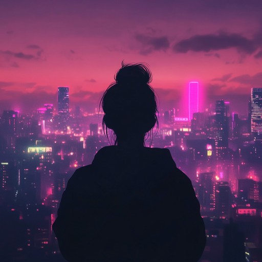 A contemplative instrumental synthwave track that captures the essence of roaming under neon lights in a futuristic cityscape, evoking feelings of nostalgia and introspection.