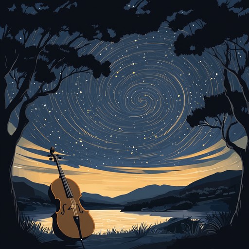 An instrumental lullaby that intertwines powerful ancient chants with lush modern orchestration, creating a majestic soundscape that soothes and empowers the listener under the starlit sky.