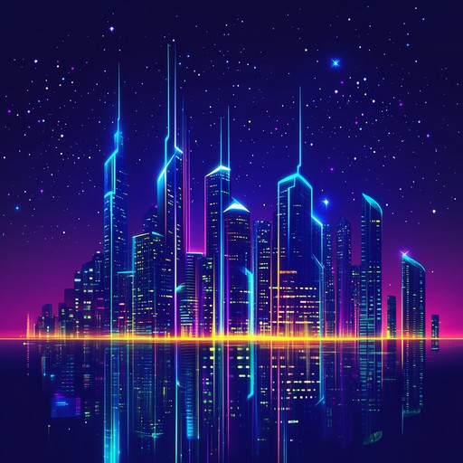 An instrumental synthwave composition that combines retro futuristic synths with driving rhythms, evoking a sense of exploring a neon lit cityscape under the endless night sky.