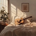 softly strummed guitar over gentle pads create serenity