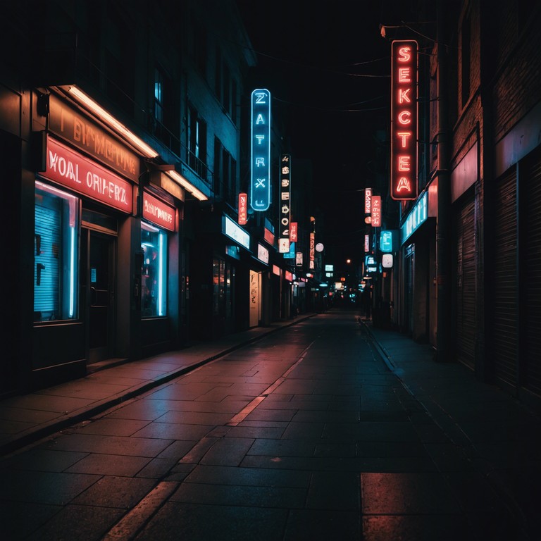 This variation captures the deeper, more introspective side of urban nighttime. It focuses more intensely on the interplay between silence and sound, creating a profound sense of space and ambiance. It represents the quieter moments of night when the city seems to breathe deeply before plunging back into its relentless energy.