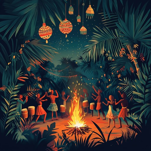 An instrumental track featuring vibrant djembe rhythms, evoking the energy of an african celebration. The playful beats and cheerful melodies create an atmosphere of joy and festivity.