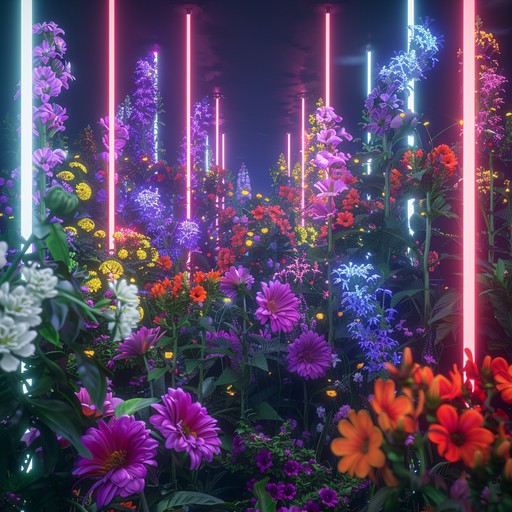 A mesmerizing blend of vibrant synth melodies and pulsing beats with a hint of retro charm. The track transports listeners to a nostalgic yet futuristic garden of neon lights and colorful blossoms. Perfect for feel good moments and dance floors alike.