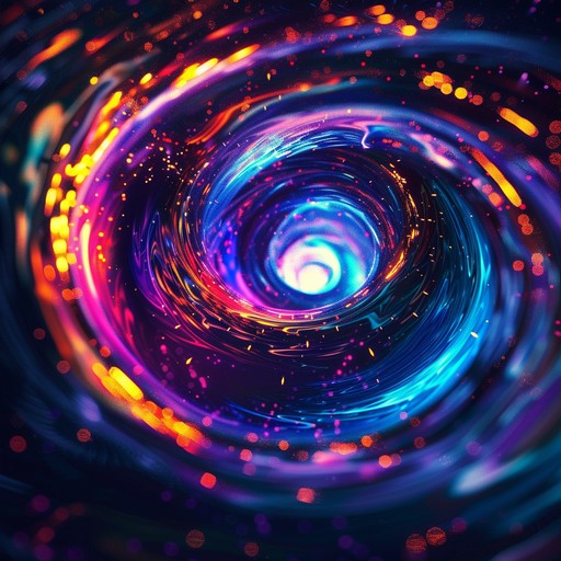 Go on an electrifying journey where pulsating electronic rhythms intersect with colorful visual displays, inspired by modern abstract art. Perfect for creating moving, energetic, and dynamic instrumental music