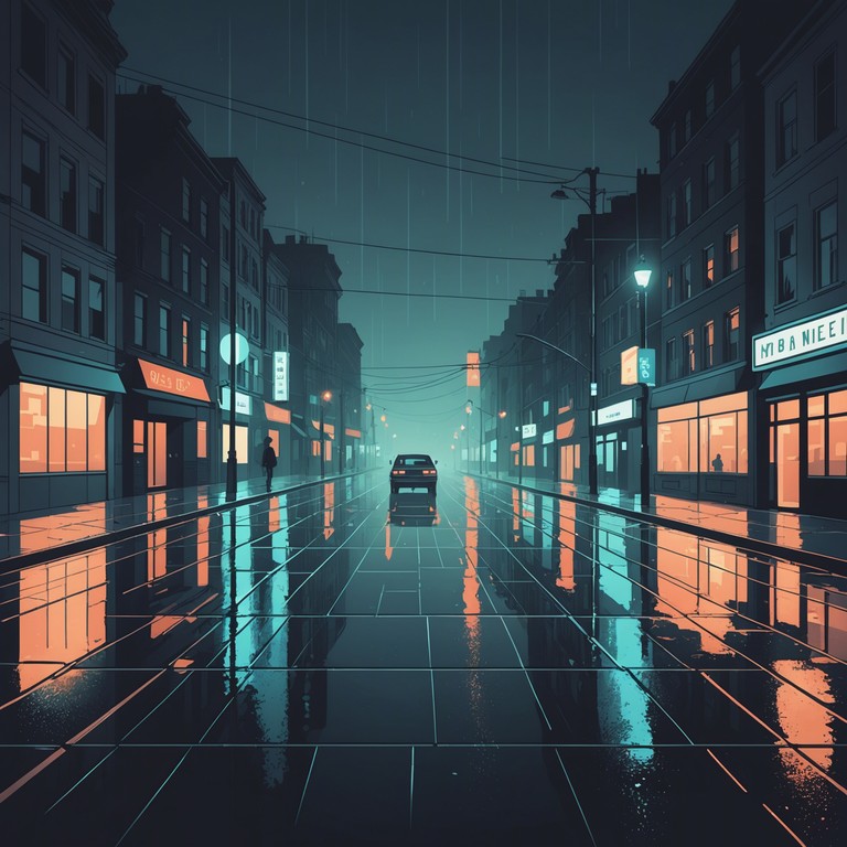 Expanding on the somber exploration of urban decline, city's whispering shadows delves deeper into the nuances of darkness that envelop a city post sunset. It uses throbbing beats and a pervasive synthetic ambience to articulate the often unseen tensions of nighttime in the city.