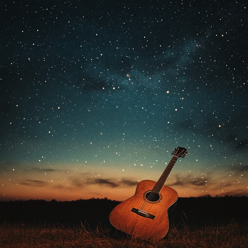 A soft instrumental blending delicate acoustic guitar with subtle electronic elements, evoking the serene and intimate mood of starlit nights and cherished memories