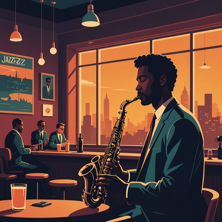 Imagine a blend of soft saxophone tunes overlaid with lively beats, forming a sound that’s perfect for uplifting spirits or enhancing an evening’s ambiance.