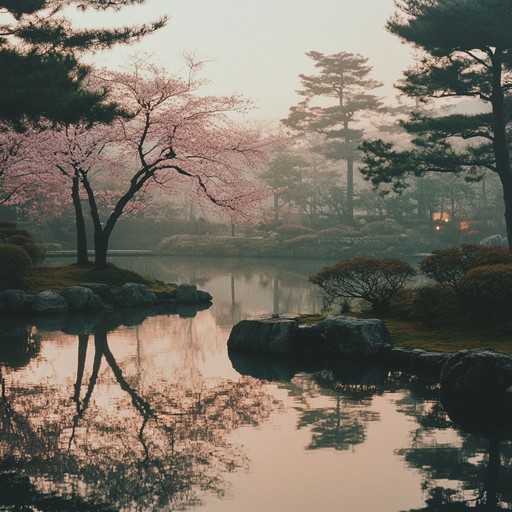 Experience a soulful instrumental j pop melody that reflects the peaceful ambiance of cherry blossoms blossoming in the gentle spring breeze. The soothing piano harmonies create a dreamy atmosphere, evoking images of strolling through a tranquil japanese garden.