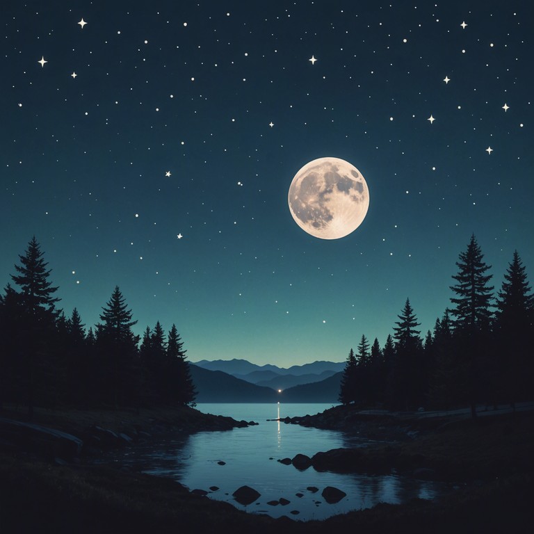 A serene soundtrack ideal for unwinding after a long day, with delicate music box melodies that guide the listener to sleep under a starry sky, invoking feelings of being cradled by the cosmos.