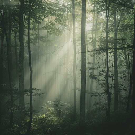 Delve deeper into the heart of the forest with this serene melody played on a harp, complemented by the subtle rustle of leaves and distant bird calls, crafting a meditative and introspective auditory journey