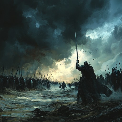 This composition features grand orchestration with powerful brass, sweeping strings, and dynamic percussion to evoke the grandeur and intensity of an epic heroic battle. The track progresses through a series of crescendos and climaxes, capturing the spirit of triumph and the thrill of adventure. Perfect for cinematic sequences, trailers, and scenes depicting grandeur, determination, and victory.