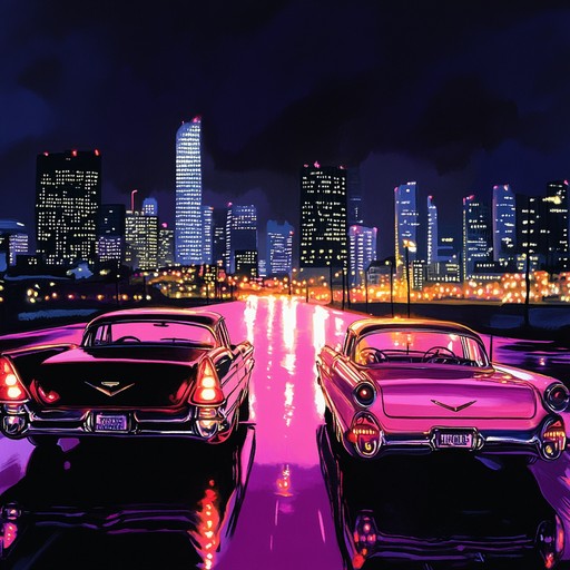 In a vivid blend of phonk, this piece captures the essence of late night drives in neon lit urban landscapes. Through the use of classic 90s hip hop and a crisp phonk beat, it portrays the lively bustle of a city that never sleeps, where vintage cars glide past with a sense of yearning and mystery. The track uses samples that echo the past yet feel contemporary through innovative composition. Deep bass lines paired with jazzy elements create a moody atmosphere perfect for cruising down endless city avenues at night.