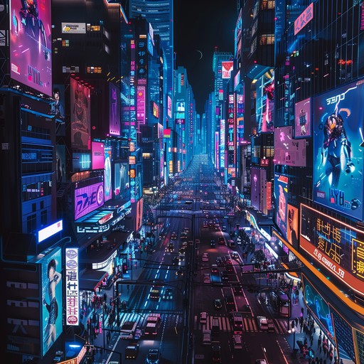 Immerse in a high energy cyberpunk journey with pulsating beats, distorted synthesizers, and rapid fire rhythms. Reflect the bustling neon lit streets of a futuristic metropolis. Perfect for adrenaline pumping adventures.