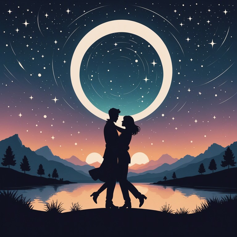 Imagine a serene evening where couples gather under a starlit sky, moving gracefully to a slow, enchanting waltz. The music sets a tone of romance and tranquility with its steady but gentle tempo, inviting dancers to sway in a timeless rhythm that echoes the peace of the evening.