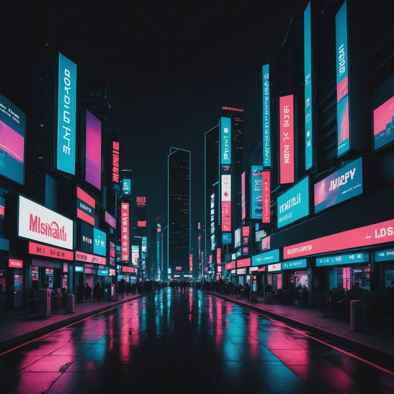 Set against a backdrop of a futuristic cityscape, this composition captures the essence of an ever pulsating urban environment. The use of synthesizers crafts a layered audio journey that mimics the highs and lows of city life, with crescendos that mirror the city's vibrant neon signs flaring to life.