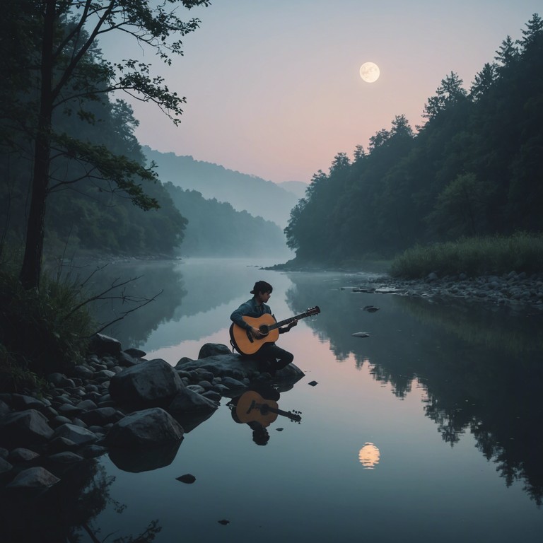 Evoke the scenic beauty of a dusky evening with heartfelt strings pulling at the listeners' heartstrings in a quiet, southern town where every note tells its own heartfelt story.