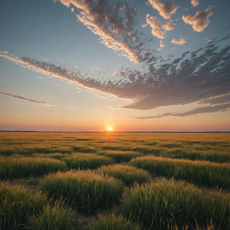 A melodic odyssey across the expansive and untainted prairies, where each guitar note represents a whisper of the timeless spirit of the land. The track embodies the quiet, profound contemplation elicited by gazing out over the endless plains under a setting sun.