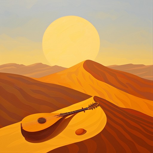 Wander through sun drenched sands, enveloped by the oud's mournful chords, each telling ancient stories of love and loss. The music, steeped in middle eastern tradition, carries the listener on a journey of reflection and inner peace, echoing the rhythm of shifting dunes at dusk. With every note, feel the tranquillity and poignant beauty of the desert's eternal silence.