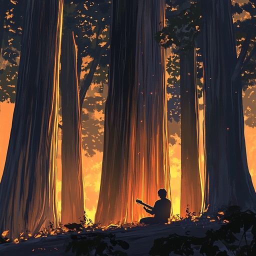 A gentle freak folk piece that captures the bittersweet essence of wandering through ancient woods, where haunting melodies intertwine with the whispers of the trees, evoking a sense of nostalgia and mystical wonder.