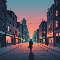 instrumental track captures nostalgic essence in urban solitude