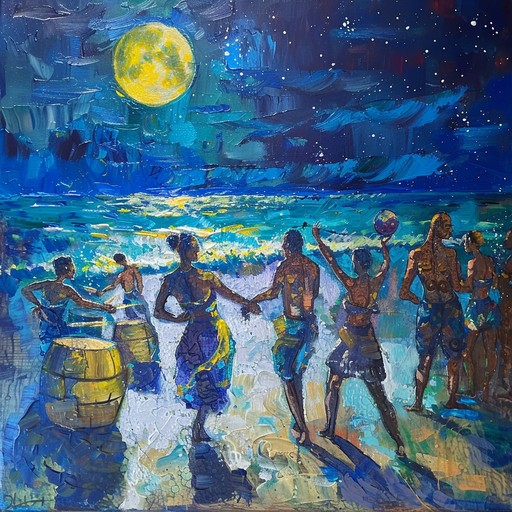 Picture yourself on a moonlit beach in rio, the warm breeze carrying the scent of the ocean as you sway to the seductive rhythm of a samba. Acoustic guitar and piano intertwine in a playful, flirtatious dance, while subtle percussion and bass keep the beat. The melody is smooth and inviting, conjuring images of lovers walking hand in hand along the shore, lost in the moment.