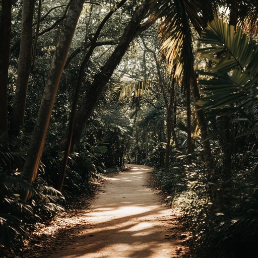 An acoustic instrumental that captures the essence of a forest adventure, blending natural soundscapes with the sweet, melodic strums of an acoustic guitar. This piece uses the evocative power of music to bring listeners closer to nature, trailing through sunlit paths and shadowed groves, guided by the soothing, intricate plucking of strings.