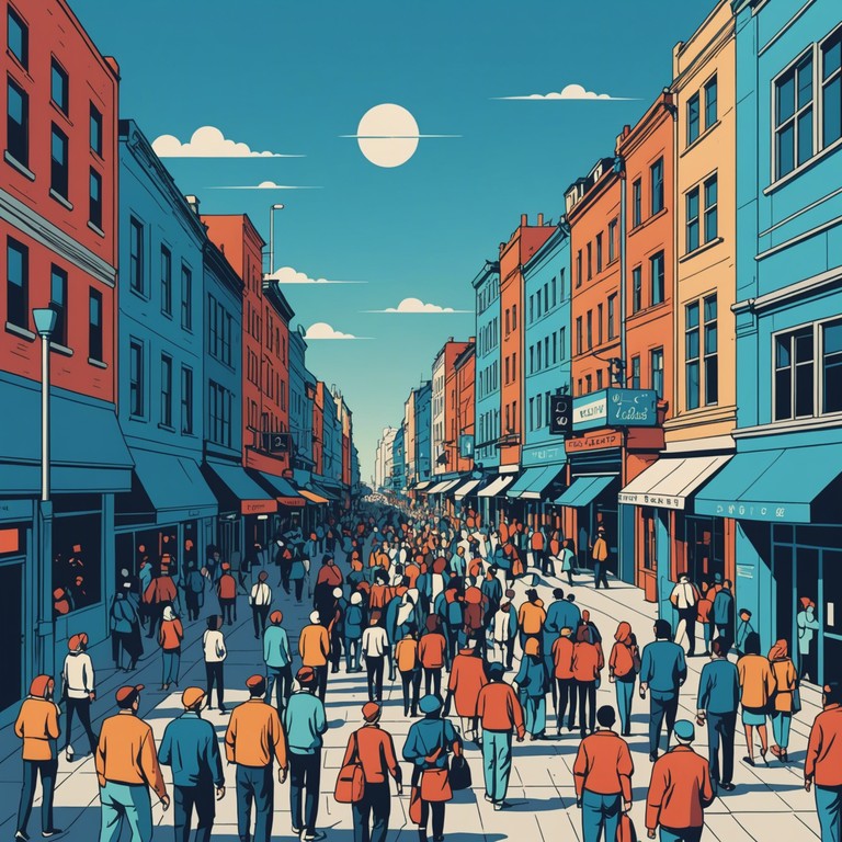 A joyous, light hearted track that encapsulates the feeling of a leisurely stroll through lively city streets on a sunny day. The music features uplifting rhythms that blend classic jazz elements with a modern soul twist, providing a perfect soundtrack for a day filled with optimism and relaxation.