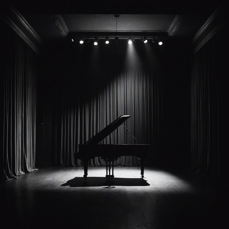 As the curtain lifts, a haunting melody fills the theatre, echoing the tension and drama of an anxious cabaret performance. The song is built around a suspenseful, continuous piano riff that plays with the dark corners of cabaret, blending minor chords and jazzy dissonances that create a feeling of unease and anticipation.