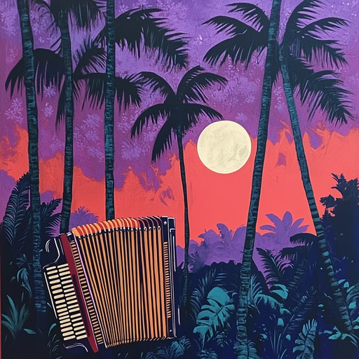 A captivating instrumental cumbia piece blending hypnotic rhythms and enchanting melodies, evoking the sensation of a warm, moonlit night in the tropics