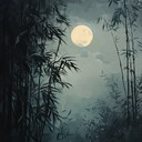 a calming instrumental journey through a moonlit bamboo forest