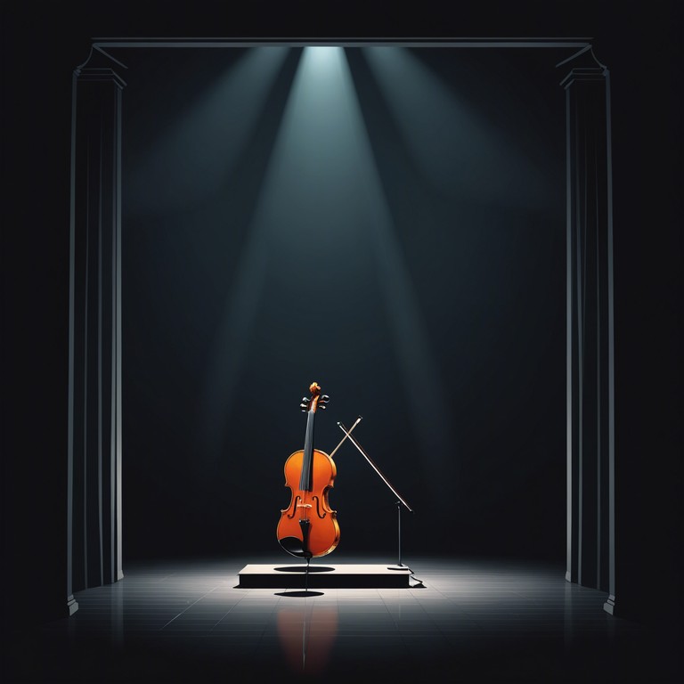 A composition that sweeps through the corridors of time, enveloping listeners in a deeply evocative journey of loss and longing, articulated through hauntingly beautiful soundscapes. The soulful essence is captured by the profound timbre of a single violin, embodying the echoes of forgotten whispers and intangible memories.