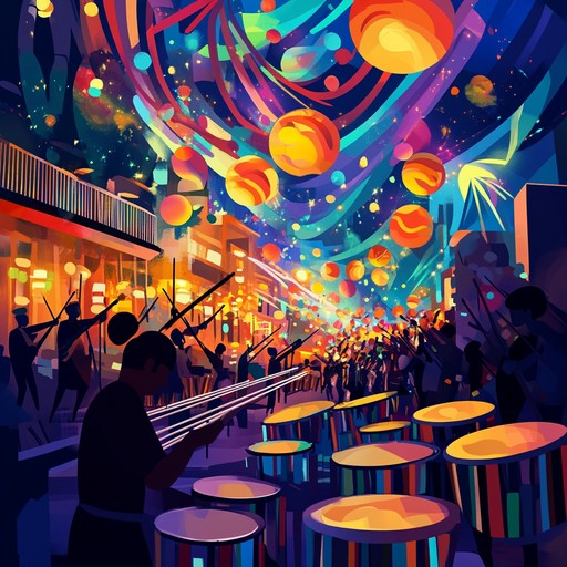 This upbeat instrumental combines vibrant marimba melodies with energetic samba rhythms. Inspired by festive street parades, it evokes the joy and excitement of dancing crowds and the colorful atmosphere of a carnival.