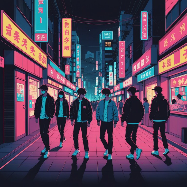 This track encapsulates the essence of tokyo's vibrant urban life, mingling the unique sounds of the city with the melodious undertones of j pop. The piece aims to evoke the bustling atmosphere of tokyo streets at night, blending traditional japanese instruments with a modern j pop rhythm, creating a bridge between past and present.