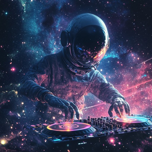 An immersive dubstep track blending heavy basslines with cosmic melodies, creating a sonic exploration of deep space and alien atmospheres. The use of the theremin adds an eerie, otherworldly touch to the pulsating beats.