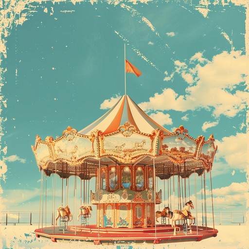 A lively and playful melody reminiscent of a vintage carousel ride, featuring whimsical and bouncy elements that spark joy and nostalgia. The tune is designed to evoke a carefree atmosphere, perfect for lifting spirits and inducing smiles with its quirky, cheerful cadence and playful character.