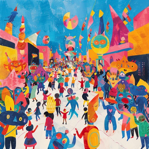 A lively and colorful composition, featuring exuberant rhythms and catchy melodies, designed to capture the essence of carnival street celebrations. Layered with vibrant brass sections, playful percussions, and infectious grooves, this song effortlessly conveys the excitement and joyful chaos of a bustling carnival atmosphere.